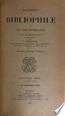 Bulletin du bibliophile et du bibliothécaire