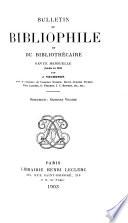Bulletin du bibliophile et du bibliothécaire