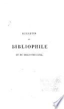 Bulletin du bibliophile et du bibliothécaire