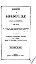 Bulletin du bibliophile et du bibliothécaire