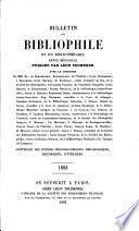 Bulletin du bibliophile et du bibliothécaire