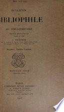 Bulletin du bibliophile et du bibliothécaire
