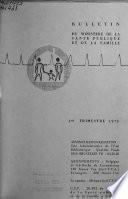 Bulletin du Ministère de la santé publique et de la famille