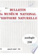Bulletin du Muséum national d'histoire naturelle