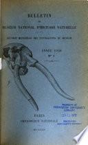 Bulletin du Muséum national d'histoire naturelle