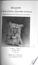 Bulletin du Muséum national d'histoire naturelle