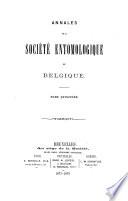 Bulletin et annales de la Société royale d'entomologie de Belgique