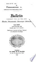 Bulletin. Etudes, documents, chronique litteraire