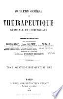 Bulletin général de thérapeutique