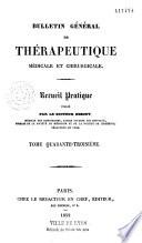 Bulletin général de thérapeutique