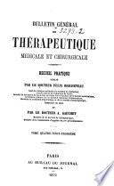 Bulletin général de thérapeutique