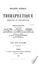 Bulletin général de thérapeutique