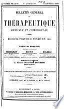Bulletin général de thérapeutique