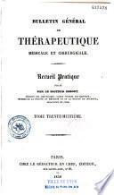 Bulletin général de thérapeutique