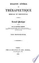 Bulletin général de thérapeutique médicale et chirurgicale
