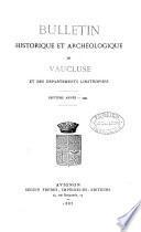 Bulletin historique et archéologique de Vaucluse
