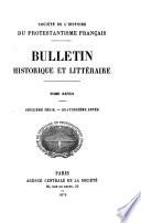 Bulletin historique et littéraire