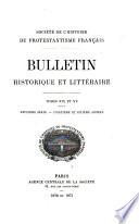 bulletin historique et litteraire