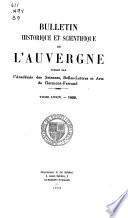 Bulletin historique et scientifique de l'Auvergne