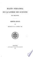 Bulletin international de l'Académie des sciences de Cracovie
