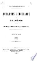 Bulletin judiciaire de l'Algerie
