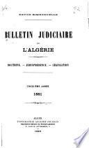 Bulletin judiciaire de l'Algerie