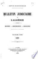 Bulletin judiciaire de l'Algerie