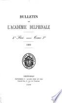 Bulletin mensuel de l'Académie delphinale