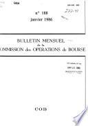 Bulletin mensuel de la Commission des opérations de bourse