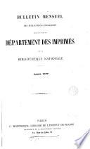 Bulletin mensuel des publications étrangères reçues par le Département des imprimés de la Bibliothèque nationale