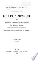 Bulletin Mensuel des Récentes Publications Francaises
