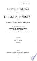 Bulletin Mensuel des Récentes Publications Francaises