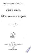Bulletin mensuel des récentes publications françaises