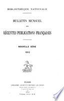 Bulletin Mensuel des Récentes Publications Francaises