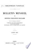 Bulletin mensuel des récentes publications françaises