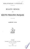 Bulletin Mensuel des Récentes Publications Francaises