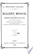 Bulletin mensuel des récentes publications françaises