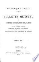 Bulletin mensuel des récentes publications françaises
