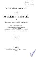 Bulletin Mensuel des Récentes Publications Francaises