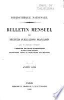 Bulletin Mensuel des Récentes Publications Francaises