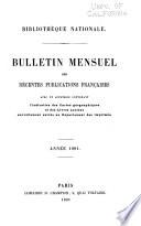 Bulletin Mensuel des Récentes Publications Francaises