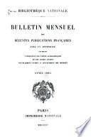 Bulletin mensuel des récentes publications françaises