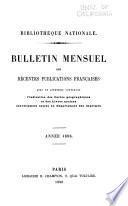 Bulletin Mensuel des Récentes Publications Francaises