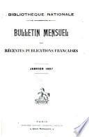 Bulletin mensuel des récentes publications françaises