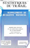 Bulletin mensuel des statistiques du travail