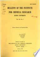 Bulletin of the Institute for Chemical Research, Kyoto University