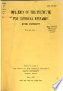 Bulletin of the Institute for Chemical Research, Kyoto University