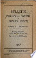 Bulletin of the International Committee of Historical Sciences