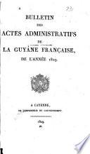 Bulletin officiel de la Guyane Française