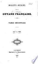 Bulletin officiel de la Guyane Française